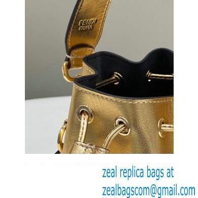 Fendi Mon Tresor Mini bucket bag leather Gold