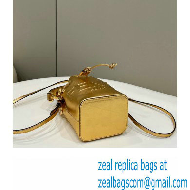 Fendi Mon Tresor Mini bucket bag leather Gold