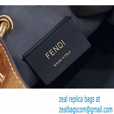 Fendi Mon Tresor Mini bucket bag leather Gold