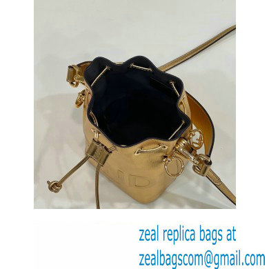 Fendi Mon Tresor Mini bucket bag leather Gold