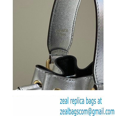 Fendi Mon Tresor Mini bucket bag leather Silver - Click Image to Close