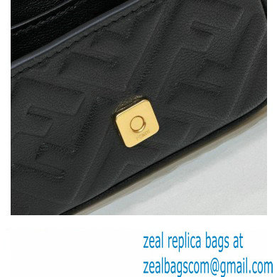 Fendi Nano Baguette Chain Bag Leather Black