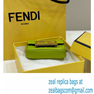 Fendi Nano Baguette Chain Bag Leather Green