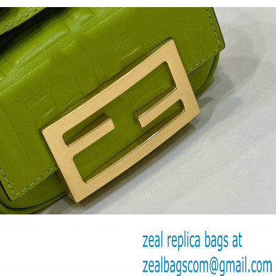 Fendi Nano Baguette Chain Bag Leather Green