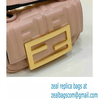 Fendi Nano Baguette Chain Bag Leather Pink