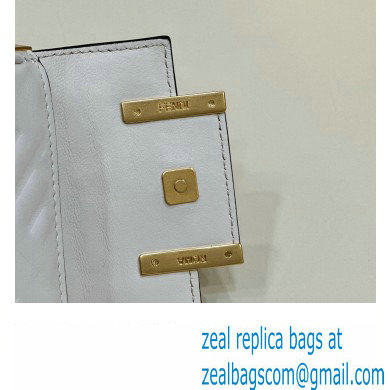 Fendi Nano Baguette Chain Bag Leather White - Click Image to Close