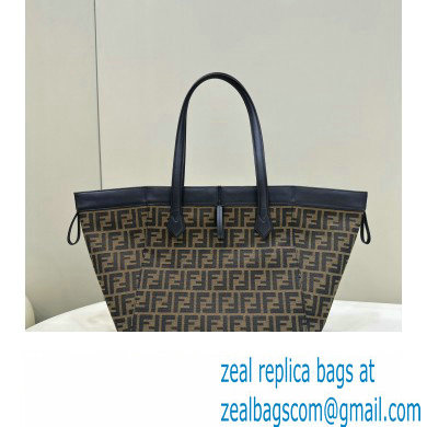 Fendi Origami Large bag Brown FF jacquard fabric that can be transformed 2024 - Click Image to Close