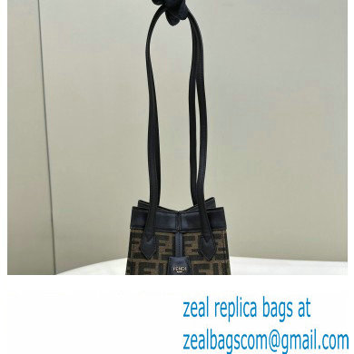 Fendi Origami Mini bag Brown FF jacquard fabric that can be transformed 2024