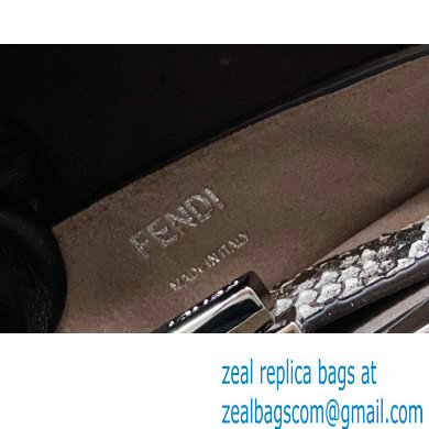 Fendi Peekaboo ISEEU Small Bag Gray Calfskin/Python Edge