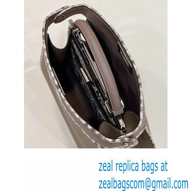 Fendi Peekaboo ISEEU Small Bag Gray Calfskin/Python Edge - Click Image to Close