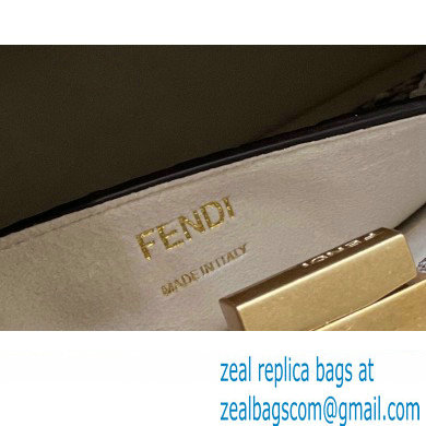 Fendi Peekaboo ISEEU Small Bag White Calfskin/Python Edge - Click Image to Close