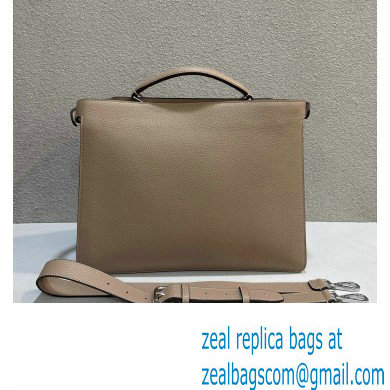 Fendi Peekaboo Iseeu Medium Bag in Selleria Leather 7VA529 Beige/Blue