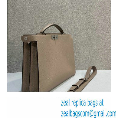 Fendi Peekaboo Iseeu Medium Bag in Selleria Leather 7VA529 Beige/Blue - Click Image to Close