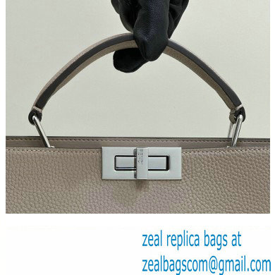 Fendi Peekaboo Iseeu Medium Bag in Selleria Leather 7VA529 Beige/Blue - Click Image to Close