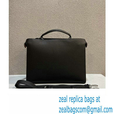 Fendi Peekaboo Iseeu Medium Bag in Selleria Leather 7VA529 Black/Yellow - Click Image to Close