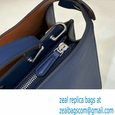 Fendi Peekaboo Iseeu Medium Bag in Selleria Leather 7VA529 Dark Blue/Blue - Click Image to Close