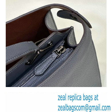Fendi Peekaboo Iseeu Medium Bag in Selleria Leather 7VA529 Dark Gray/Brown