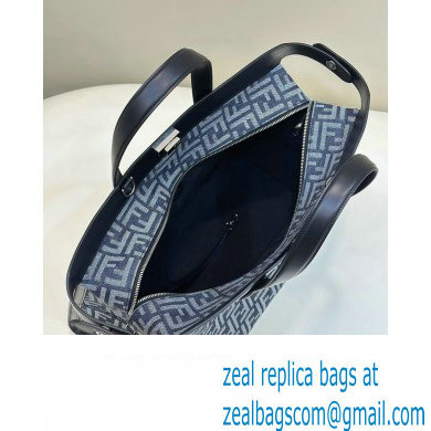 Fendi Peekaboo X-Tote bag Black leather with FF tapestry fabric
