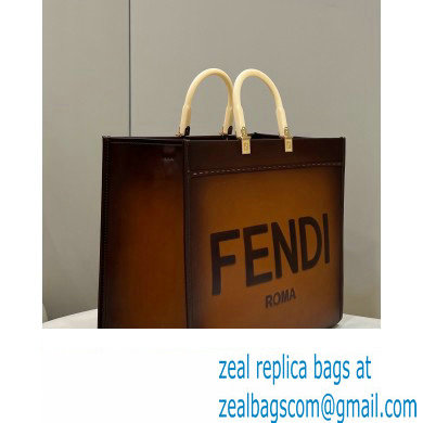 Fendi Sunshine Large Shopper Tote Bag Graduated Coffee - Click Image to Close