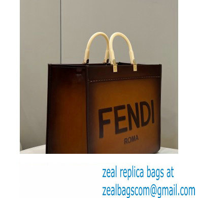 Fendi Sunshine Large Shopper Tote Bag Graduated Coffee