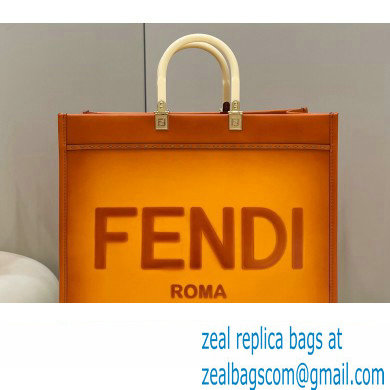 Fendi Sunshine Large Shopper Tote Bag Graduated Orange