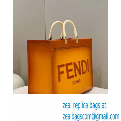 Fendi Sunshine Large Shopper Tote Bag Graduated Orange