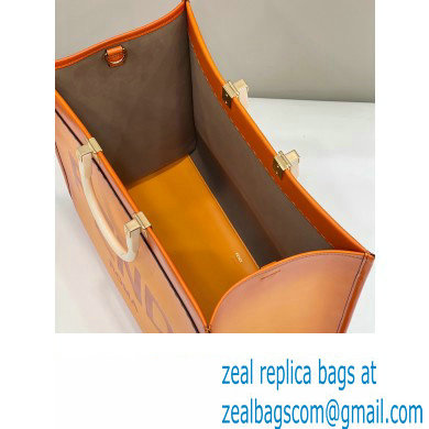 Fendi Sunshine Large Shopper Tote Bag Graduated Orange