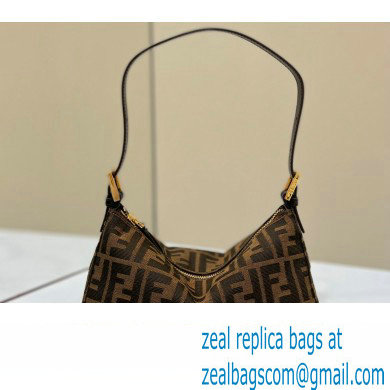 Fendi Vintage Hobo Bag in Brown jacquard FF fabric 8299