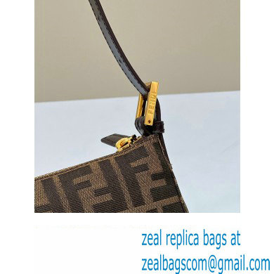 Fendi Vintage Hobo Bag in Brown jacquard FF fabric 8299 - Click Image to Close