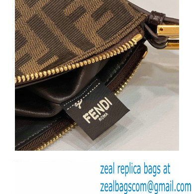 Fendi Vintage Hobo Bag in Brown jacquard FF fabric 8299 - Click Image to Close