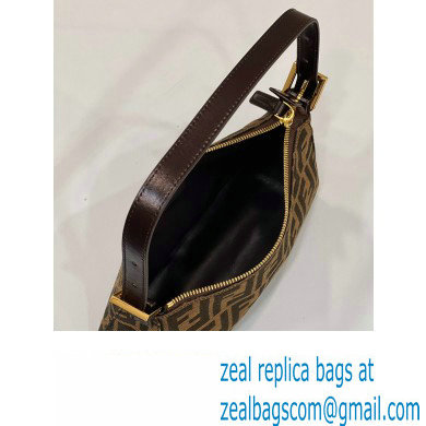 Fendi Vintage Hobo Bag in Brown jacquard FF fabric 8299 - Click Image to Close