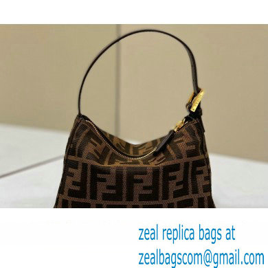 Fendi Vintage Hobo Bag in Brown jacquard FF fabric 8299s