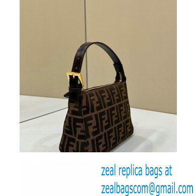 Fendi Vintage Hobo Bag in Brown jacquard FF fabric 8299s