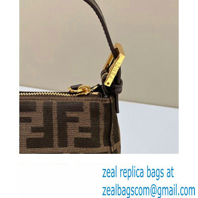 Fendi Vintage Hobo Bag in Brown jacquard FF fabric 8299s