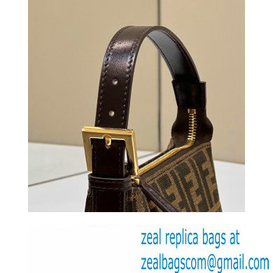 Fendi Vintage Hobo Bag in Brown jacquard FF fabric 8299s