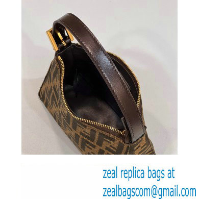 Fendi Vintage Hobo Bag in Brown jacquard FF fabric 8299s