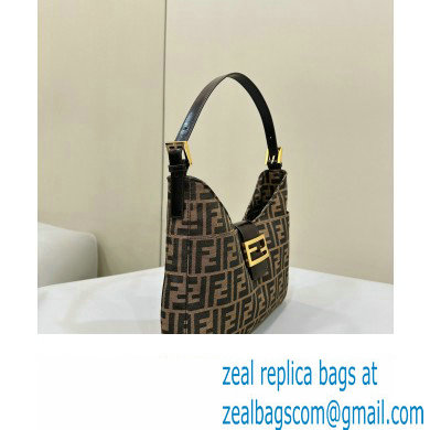 Fendi Vintage Hobo Bag in Brown jacquard FF fabric 8320