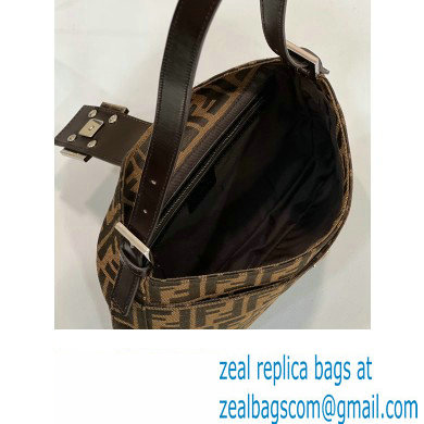 Fendi Vintage Hobo Bag in Brown jacquard FF fabric 8331