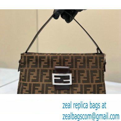 Fendi Vintage Hobo Bag in Brown jacquard FF fabric 8332