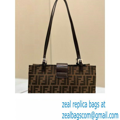 Fendi Vintage Mini Tote Bag in Brown jacquard FF fabric 8316s