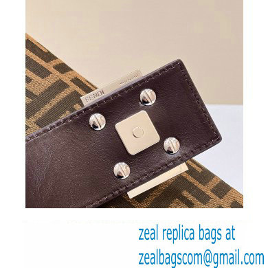 Fendi Vintage Mini Tote Bag in Brown jacquard FF fabric 8316s - Click Image to Close