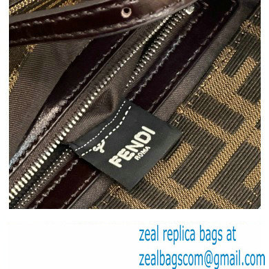 Fendi Vintage Mini Tote Bag in Brown jacquard FF fabric 8316s - Click Image to Close