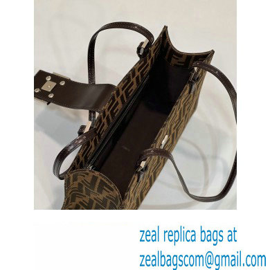 Fendi Vintage Mini Tote Bag in Brown jacquard FF fabric 8316s - Click Image to Close