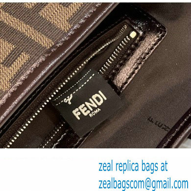Fendi Vintage Shopping Tote Bag in Brown jacquard FF fabric 8338 - Click Image to Close