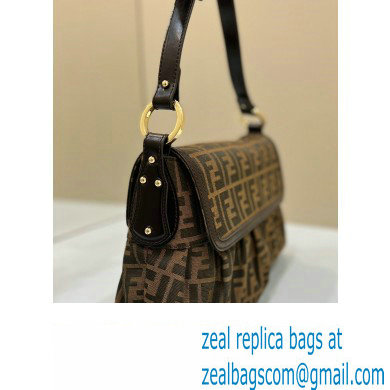 Fendi Vintage Shoulder Bag in Brown jacquard FF fabric 8333