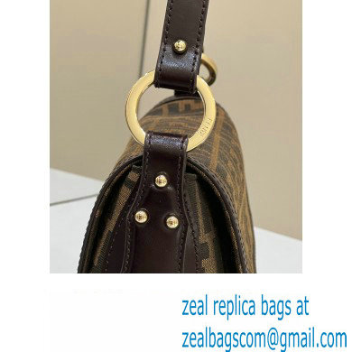 Fendi Vintage Shoulder Bag in Brown jacquard FF fabric 8333