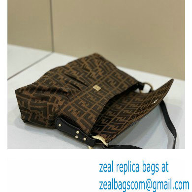 Fendi Vintage Shoulder Bag in Brown jacquard FF fabric 8333