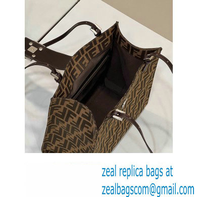 Fendi Vintage Tote Bag in Brown jacquard FF fabric 8316 - Click Image to Close