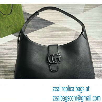 Gucci Aphrodite large shoulder bag 772483 leather Black with Brass hardware 2024