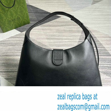 Gucci Aphrodite large shoulder bag 772483 leather Black with Brass hardware 2024